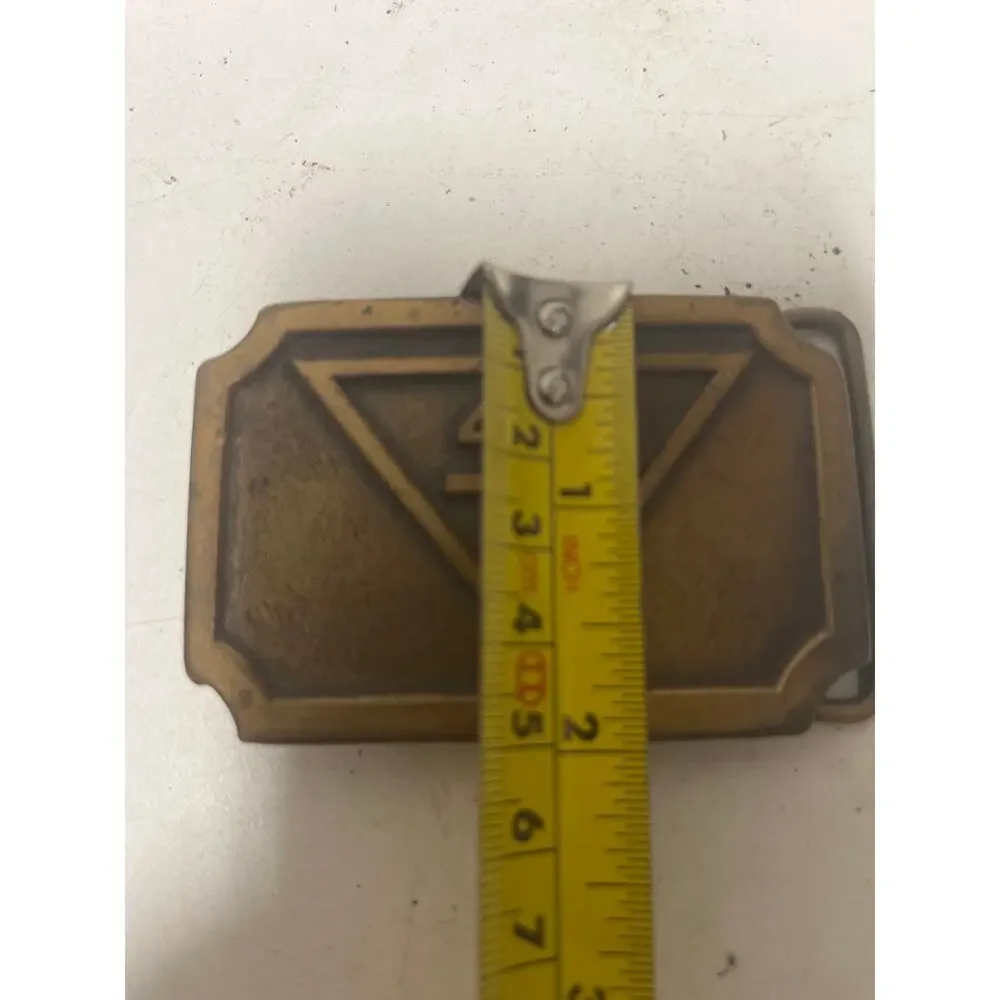 Vintage Brass Belt Buckle 40/8 Legion gold tone